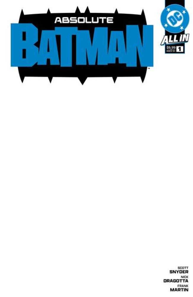 Stock Photo of Absolute Batman #1 CVR I Blank Card Stock Variant DC Comics Comics sold by Stronghold Collectibles of Acadiana Lafayette, LA