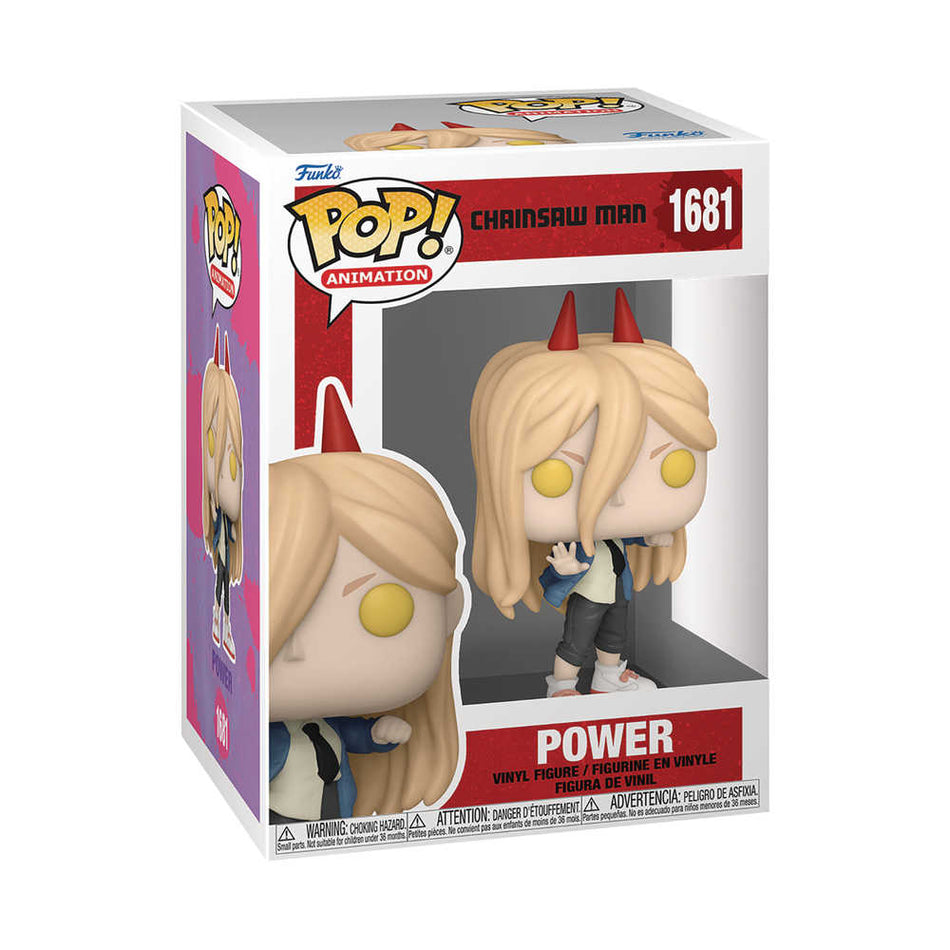 Stock Photo of Pop Animation Chainsaw Man Power Vinyl Figure FUNKO Toys and Models sold by Stronghold Collectibles of Acadiana Lafayette, LA