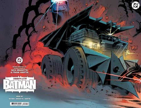 Stock Photo of Absolute Batman #2 2nd Print CVR D 1:25 Nick Dragotta Batmobile Wraparound Card Stock Variant DC Comics Comics sold by Stronghold Collectibles of Acadiana Lafayette, LA