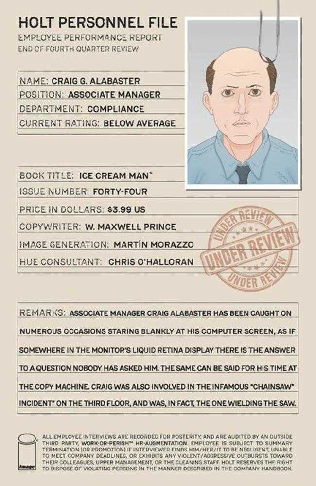 Stock Photo of Ice Cream Man #44 CVR A Martin Morazzo & Chris O'Halloran (MR) Image Comics Comics sold by Stronghold Collectibles of Acadiana Lafayette, LA