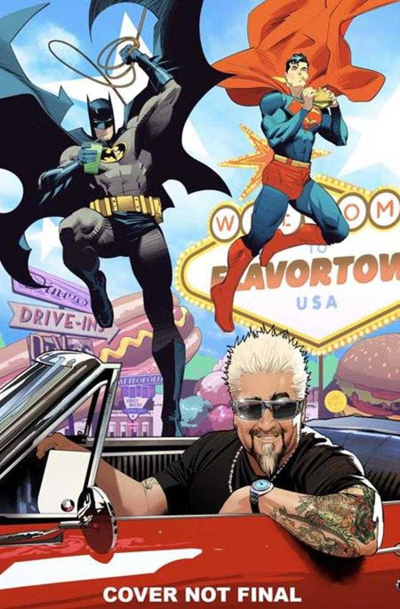 Stock Photo of Batman Superman Worlds Finest #37 CVR D Dan Mora Guy Fieri Cameo Card Stock Variant DC Comics Comics sold by Stronghold Collectibles of Acadiana Lafayette, LA