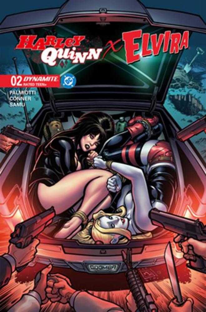 Stock Photo of  Harley Quinn X Elvira #2 Cover B Chad Hardin Variant Dynamite Entertainment Comics sold by Stronghold Collectibles of Acadiana Lafayette, LA