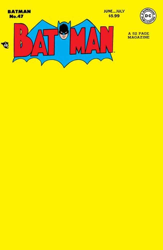 Stock Photo of Batman #47 Facsimile Edition CVR C Blank Card Stock Variant DC Comics Comics sold by Stronghold Collectibles of Acadiana Lafayette, LA