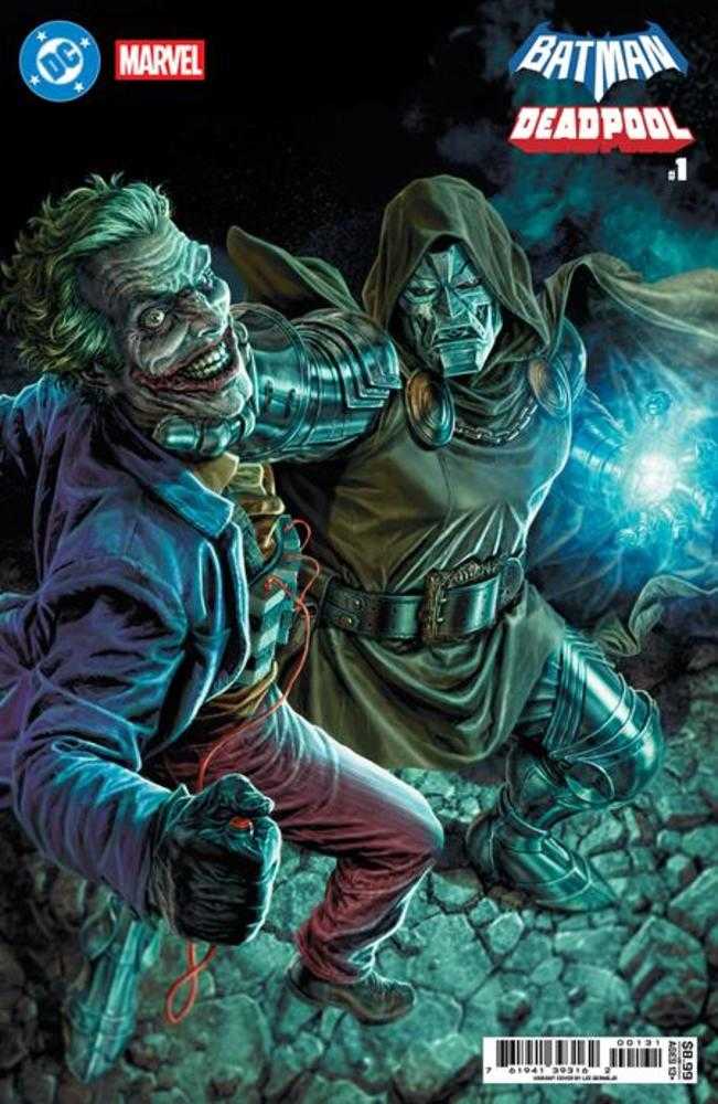 Stock Photo of  DC Marvel Batman Deadpool #1 (One Shot) Cover C Lee  Bermejo Joker Dr Doom Card Stock Variant DC Comics Comics sold by Stronghold Collectibles of Acadiana Lafayette, LA