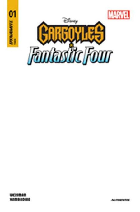 Stock Photo of Gargoyles X Fantastic Four #1 CVR F Blank Authentix Variant Dynamite Entertainment Comics sold by Stronghold Collectibles of Acadiana Lafayette, LA