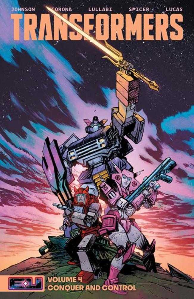Stock Photo of Transformers TPB Volume 04 Conquer and Control Direct Market Exclusive Daniel Warren Johnson & Mike Spicer Sword Cover Image Comics Graphic Novels sold by Stronghold Collectibles of Acadiana Lafayette, LA