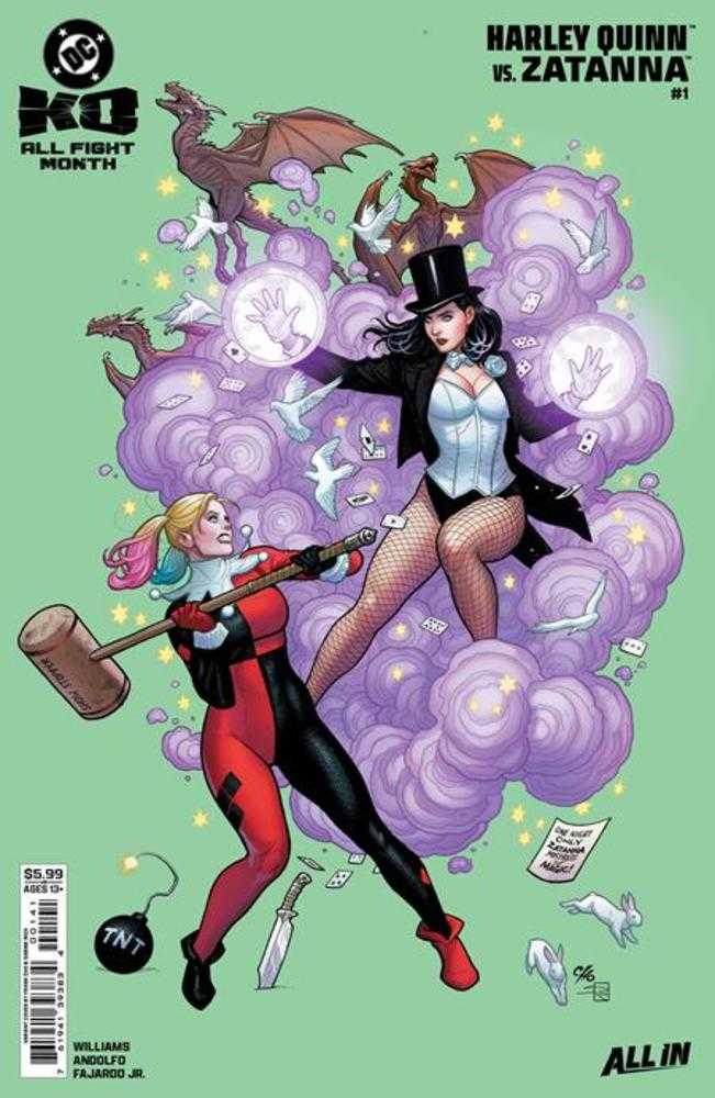 Stock Photo of  DC K.O. Harley Quinn vs Zatanna #1 (One Shot) Cover B Frank Cho Card Stock Variant DC Comics Comics sold by Stronghold Collectibles of Acadiana Lafayette, LA