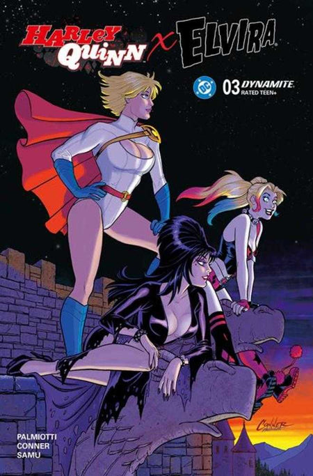 Stock Photo of  Harley Quinn X Elvira #3 Cover G 1 in 10 Amanda Conner Night Original Variant Dynamite Entertainment Comics sold by Stronghold Collectibles of Acadiana Lafayette, LA