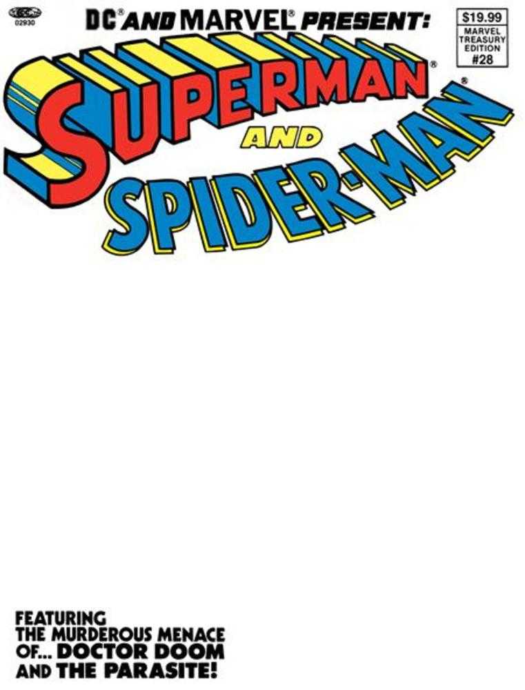 Stock Photo of  DC And Marvel Present Superman And Spider-Man (Marvel Treasury Edition #28) #1 Facsimile Edition Cover D Blank Variant DC Comics Comics sold by Stronghold Collectibles of Acadiana Lafayette, LA