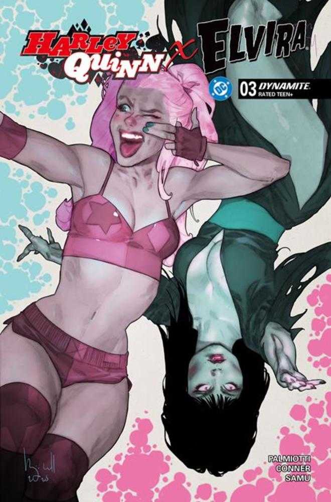 Stock Photo of  Harley Quinn X Elvira #4 Cover D Ben Caldwell Variant Dynamite Entertainment Comics sold by Stronghold Collectibles of Acadiana Lafayette, LA