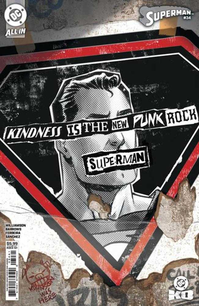 Stock Photo of  Superman #34 Cover F Dave Johnson Punk Rock Card Stock Variant (DC K.O.) DC Comics Comics sold by Stronghold Collectibles of Acadiana Lafayette, LA