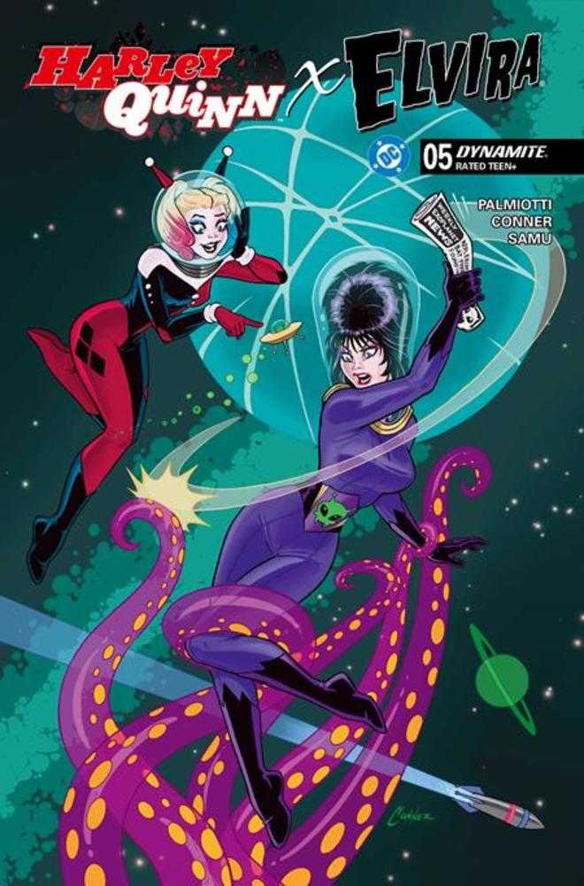 Stock Photo of  Harley Quinn X Elvira #5 Cover A Amanda Conner Tentacles Dynamite Entertainment Comics sold by Stronghold Collectibles of Acadiana Lafayette, LA