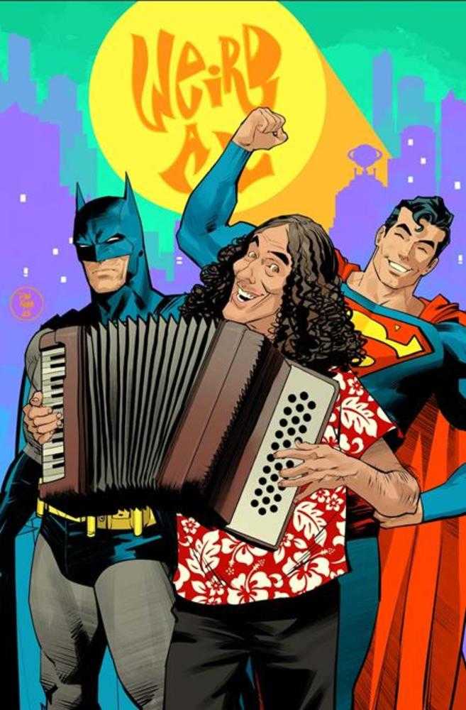 Batman Superman Worlds Finest #50 Cover G Dan Mora Weird Al Yankovic Cameo Card Stock Variant PRESALE Orders due 3/9