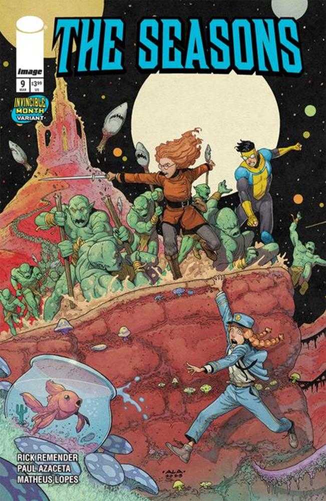 Stock Photo of  Seasons #9 Cover C Andre Lima Araujo & Mike Spicer Invincible Team Up Variant Image Comics Comics sold by Stronghold Collectibles of Acadiana Lafayette, LA
