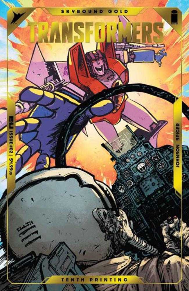 Stock Photo of  Transformers #2 10 Th Printing Cover A Daniel Warren Johnson & Mike Spicer Emboss & Gold Foil Image Comics Comics sold by Stronghold Collectibles of Acadiana Lafayette, LA