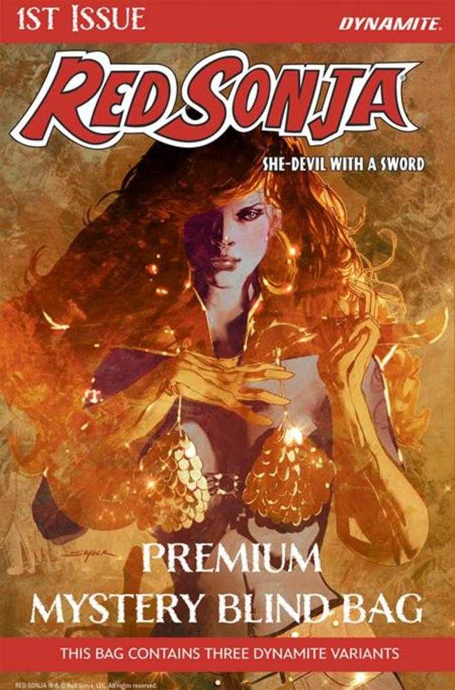 Stock Photo of  Red Sonja She Devil With A Sword #1 Cover G Premium Mystery Blind Bag Variant Dynamite Entertainment Comics sold by Stronghold Collectibles of Acadiana Lafayette, LA