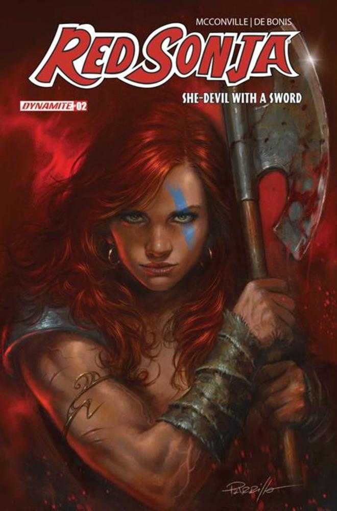 Stock Photo of  Red Sonja She Devil With A Sword #2 Cover B Lucio Parrillo Variant Dynamite Entertainment Comics sold by Stronghold Collectibles of Acadiana Lafayette, LA