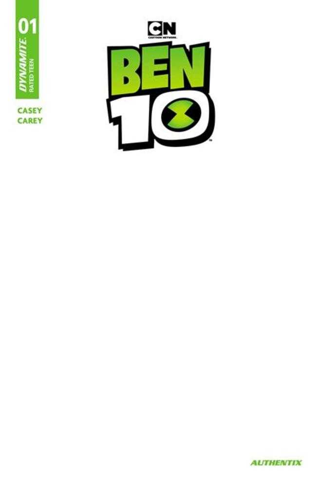 Stock Photo of  Ben 10 #1 2nd Printing Cover C Blank Authentix Variant Dynamite Entertainment Comics sold by Stronghold Collectibles of Acadiana Lafayette, LA