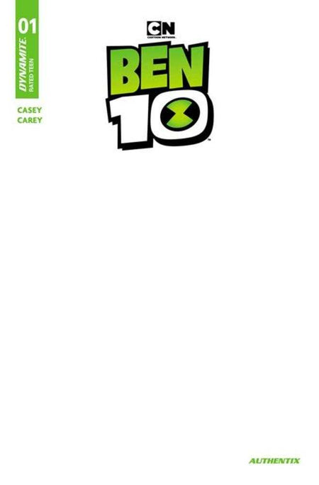 Stock Photo of  Ben 10 #1 2nd Printing Cover C Blank Authentix Variant Dynamite Entertainment Comics sold by Stronghold Collectibles of Acadiana Lafayette, LA