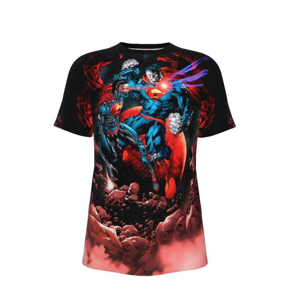 CYBORG SUPERMAN VS BIZARRO ALL OVER PRINT SHIRT AND TANK TOP