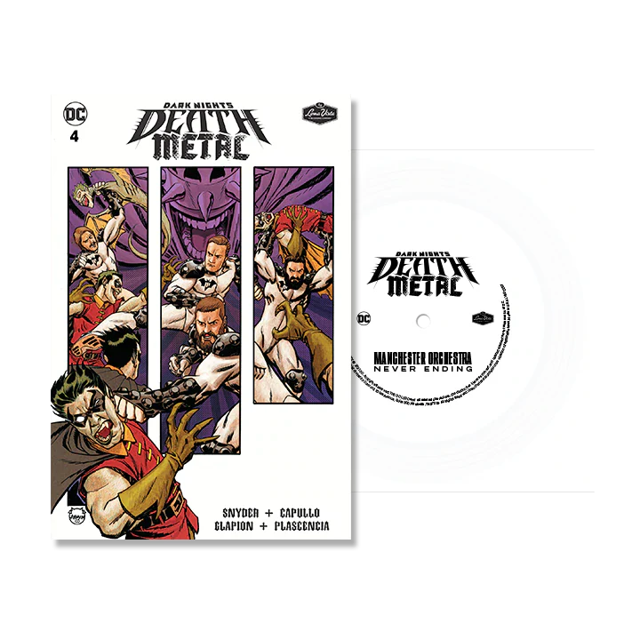 Dark Nights Death Metal #4 Soundtrack Spec Edition Manchester Orchestra With Flexi Single RECORD Featuring Never Ending - NM Near Mint