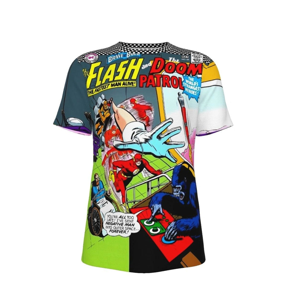 BRAVE AND THE BOLD 65 ALL OVER PRINT SHIRT AND TANK TOP- FLASH DOOM PATROL