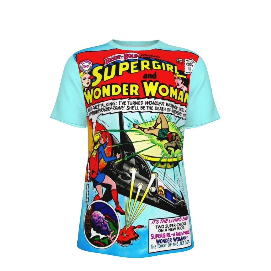 BRAVE AND THE BOLD 63 ALL OVER PRINT SHIRT AND TANK TOP- SUPERGIRL WONDER WOMAN