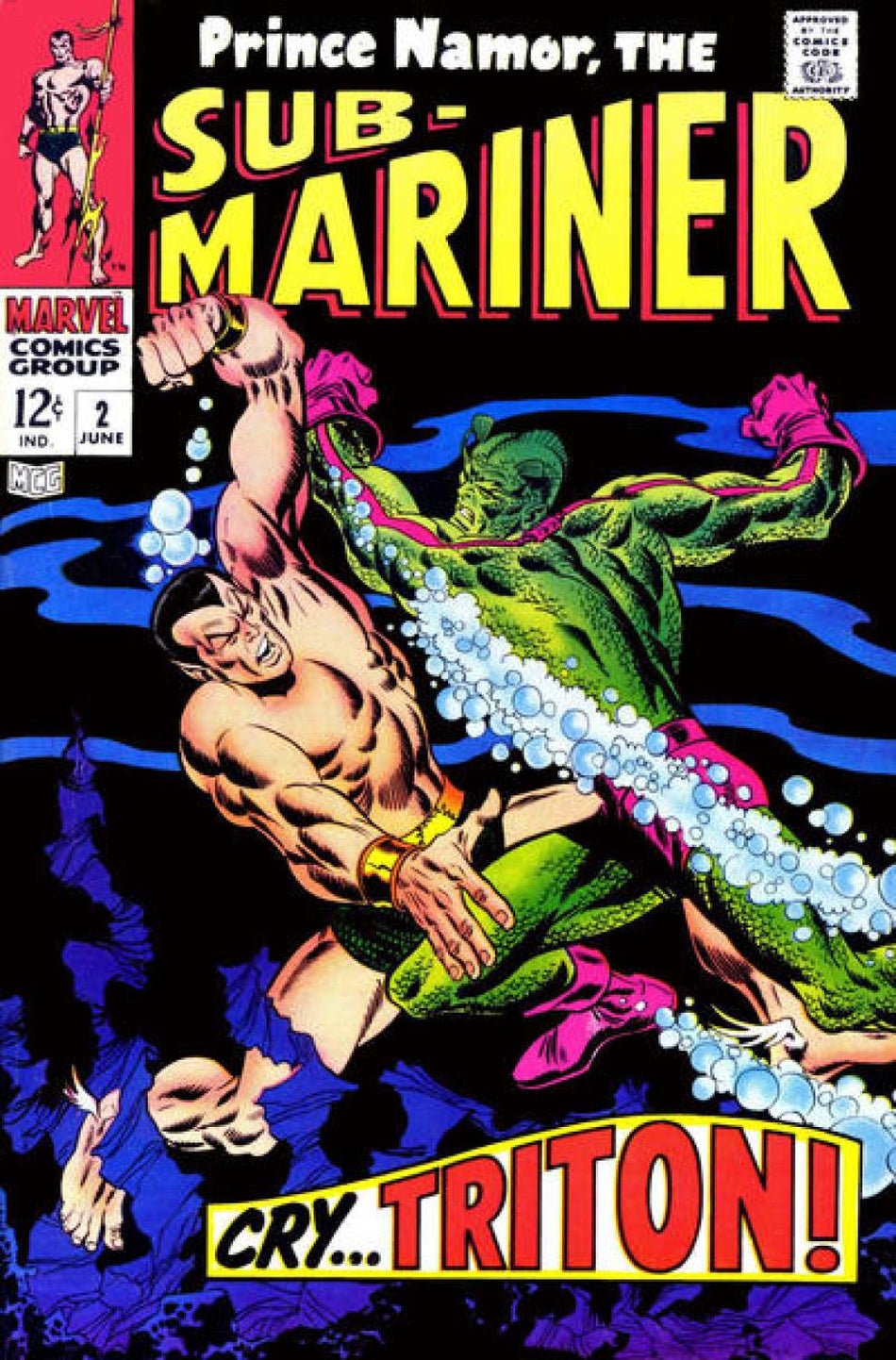 Sub-Mariner 1968 #2 - low grade - $12.99