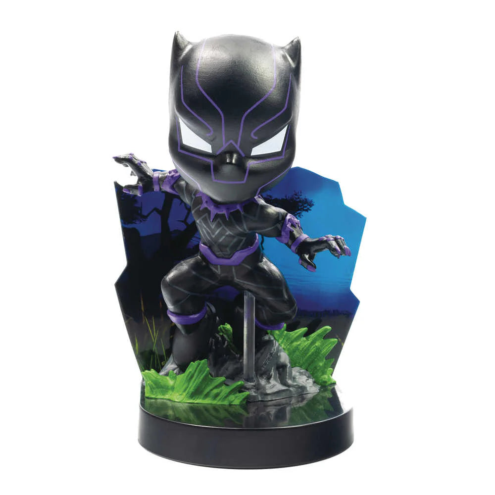 Superama Marvel Black Panther Vibranium Glow Suit Previews Exclusive Diorama - New
