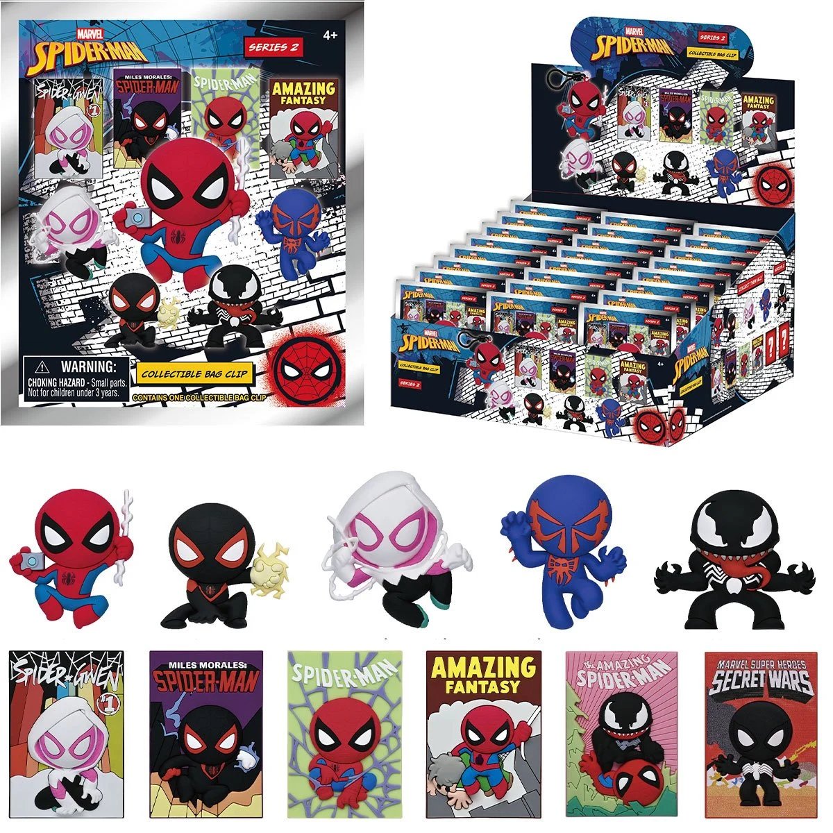 Spider-Man Classic Series 2 3D Foam Bag Clip - individually bagged - BLIND BAG - bag clips