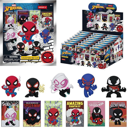 Spider-Man Classic Series 2 3D Foam Bag Clip - individually bagged - BLIND BAG - bag clips