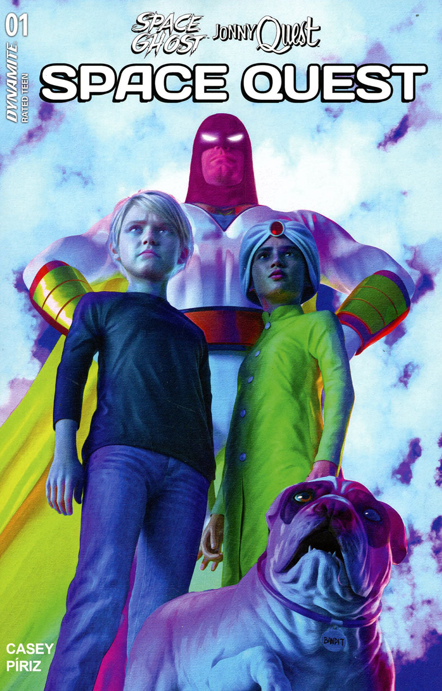 Stock Photo of Space Ghost Jonny Quest Space Quest #1 CVR V Spears Foil Dynamite Entertainment Comics sold by Stronghold Collectibles of Acadiana Lafayette, LA