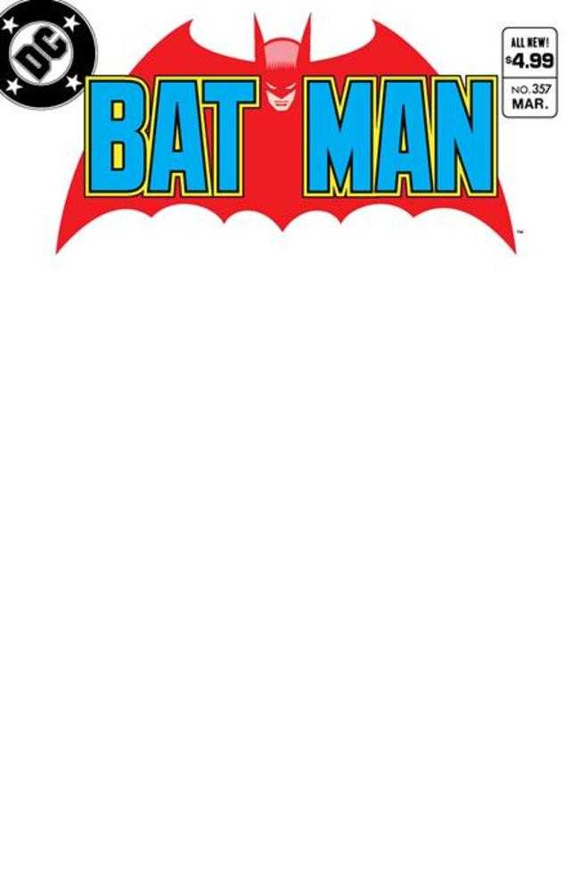 Batman #357 Facsimile Edition Blank Variant 2nd Print - NM Near Mint