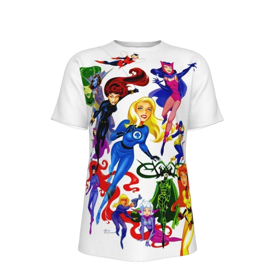 WOMEN OF MARVEL ALL OVER PRINT SHIRTS - BRUCE TIMM ART