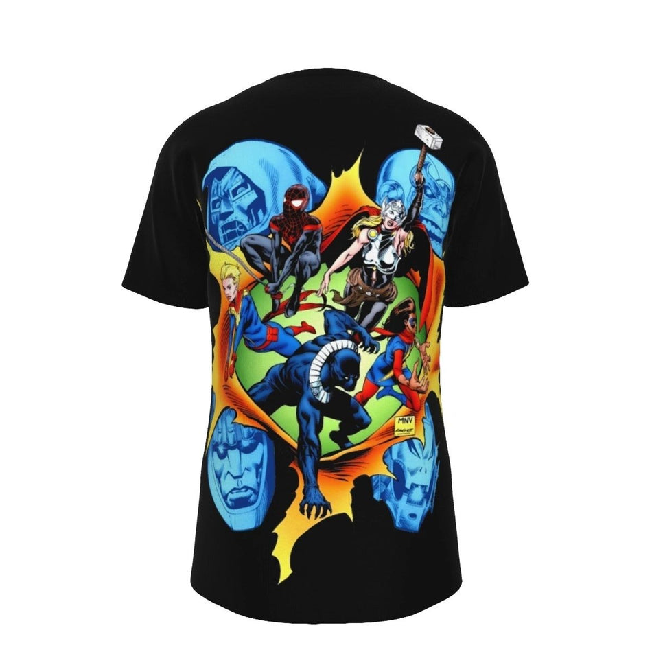 HISTORY OF THE MARVEL UNIVERSE 6 VAR ALL OVER PRINT SHIRTS