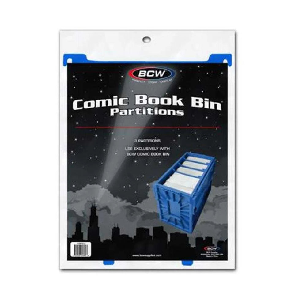 Comic Book Bin Partitions Blue 3 Pack