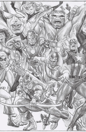 AVENGERS #4 ALEX ROSS VIRGIN SKETCH CONNECTING AVENGERS VAR PART B 1:100 INCV