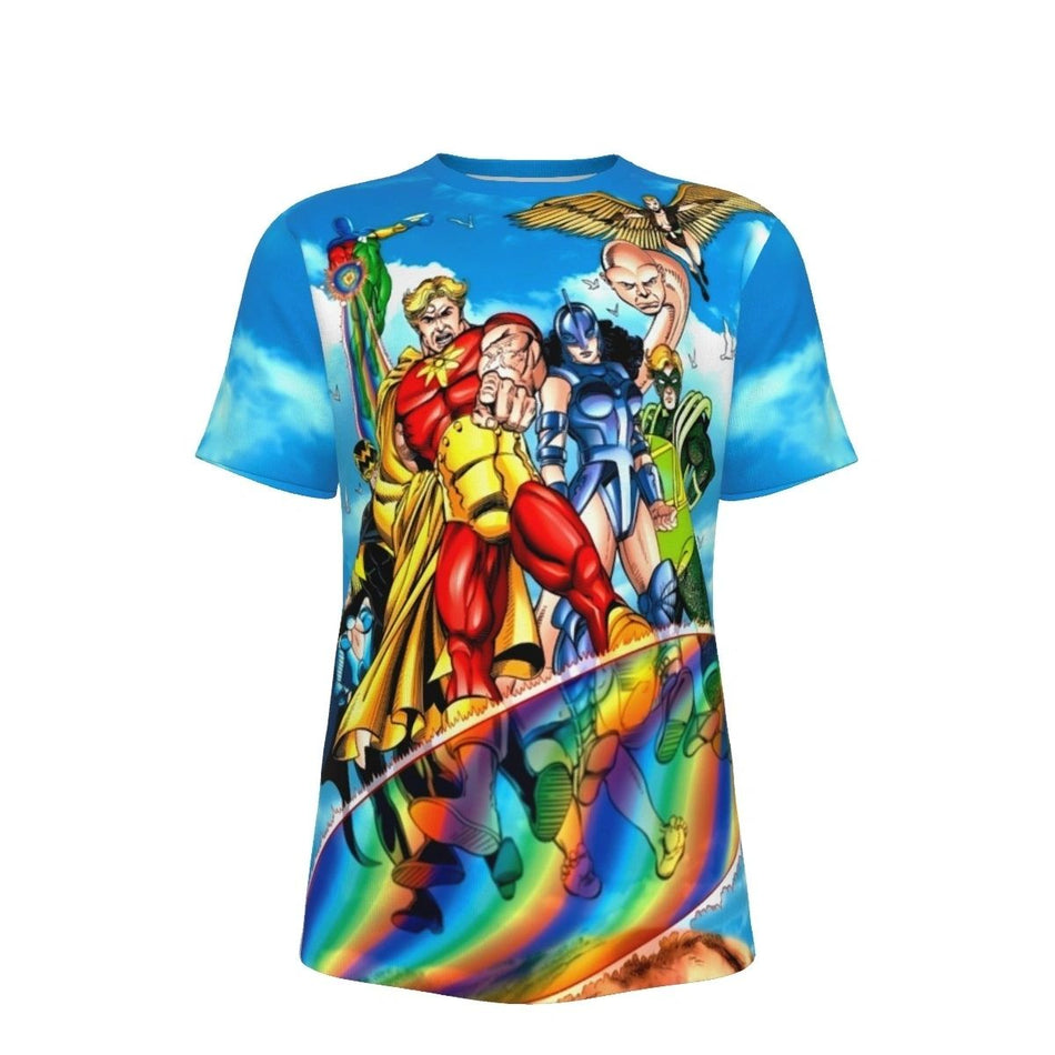 SQUADRON SUPERME PINUP ALL OVER PRINT SHIRT AND TANK - GEORGE PEREZ ART