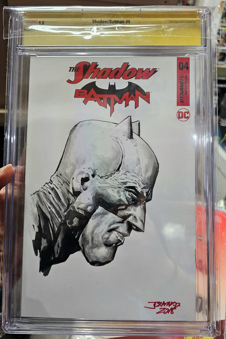 CGC 9.8 Shadow Batman OneStopComicShop.com exclusive Sketch cover SIGNED & SKETCH BY JOHNNY D on back cover
