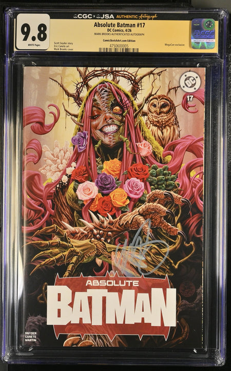 CGC 9.8 Absolute Batman #17 Mark Brooks Trade Dress MegaCon Exclusive Limited to 500 Copies 1st Absolute Poison Ivy SIGNED BY MARK BROOKS