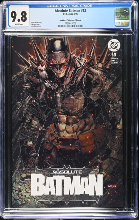 CGC 9.8 Absolute Batman #18 John Giang MegaCon Exclusive Limited to 3000 Copies
