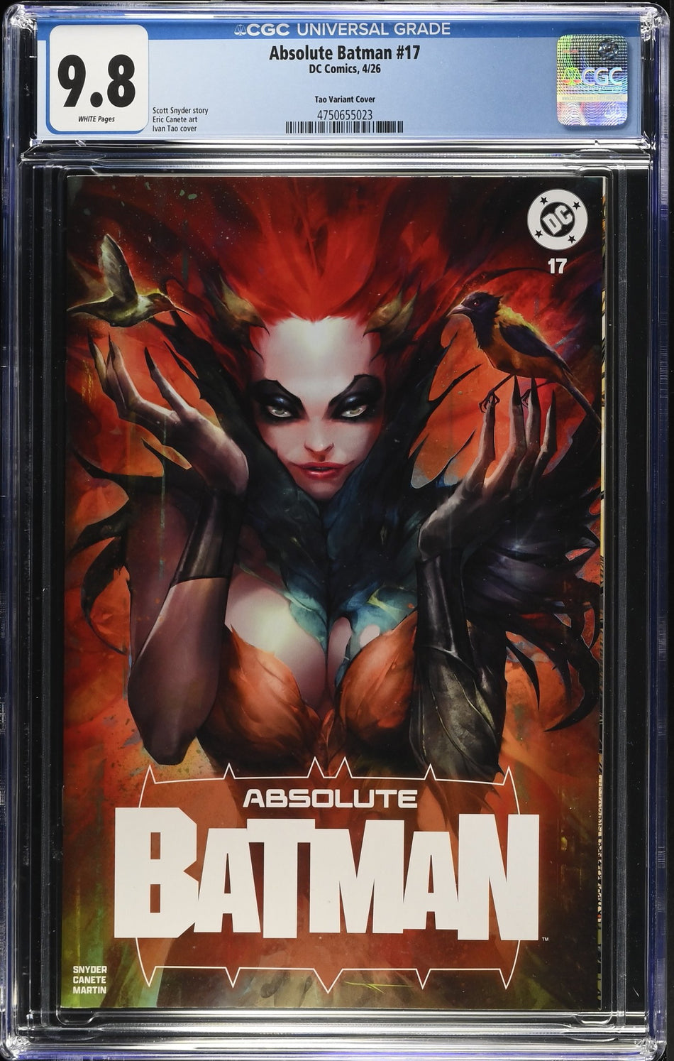CGC 9.8 Absolute Batman #17 Ivan Tao Exclusive Limited 1st Absolute Poison Ivy 02/18/26