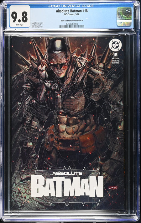 CGC 9.8 Absolute Batman #18 John Giang MegaCon Exclusive Limited to 3000 Copies - 4750643004