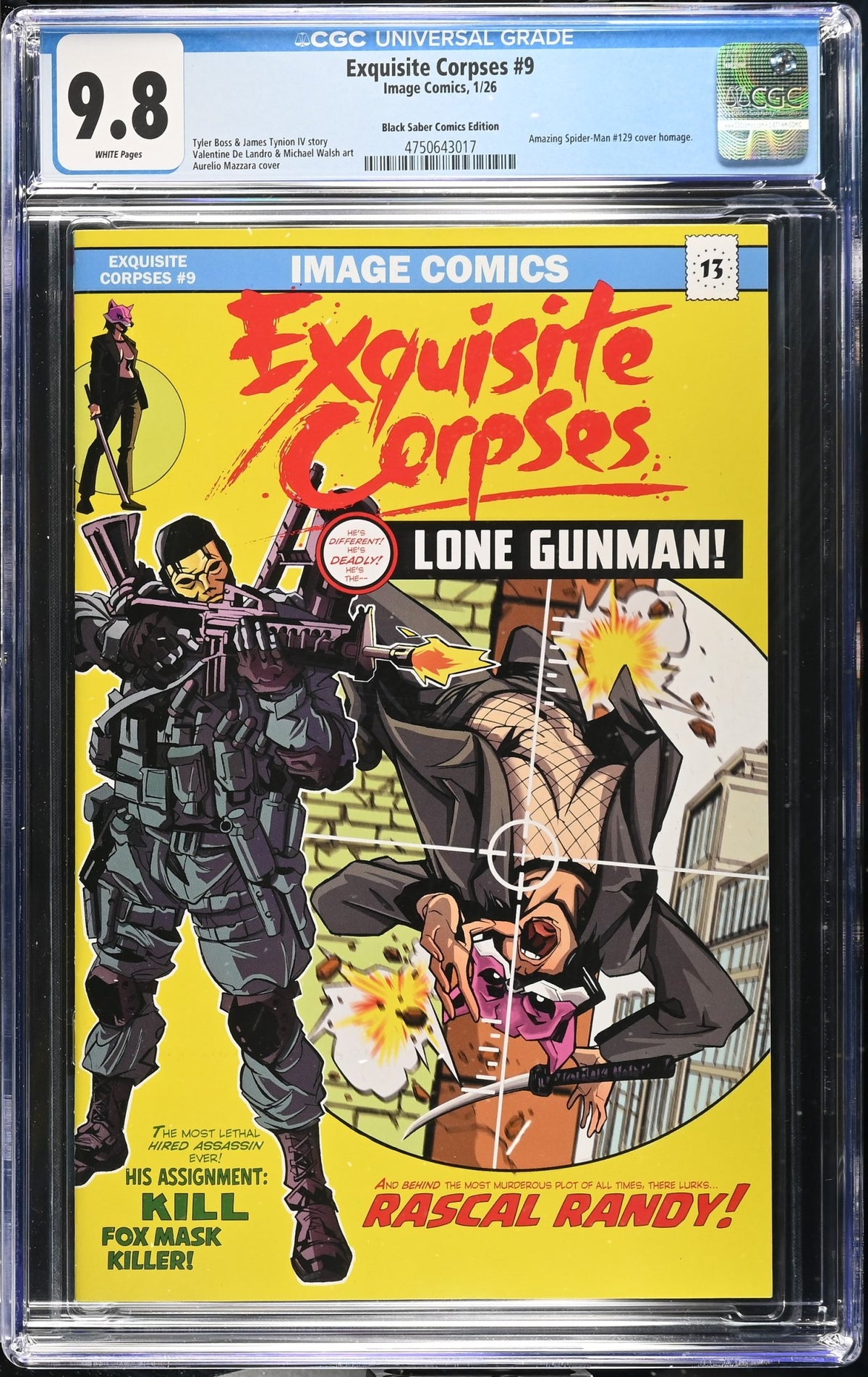 CGC 9.8 Exquisite Corpses #9 Exclusive ASM #129 Homage LIMITED 350 - CGC 9.8 #4750643017