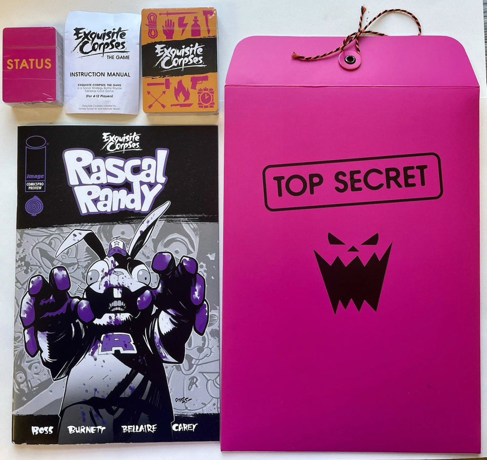 TOP SECRET Portfolio Exquisite Corpses Rascal Randy / ODIN ComicsPro Preview w/ Exquisite Corpses Card Game