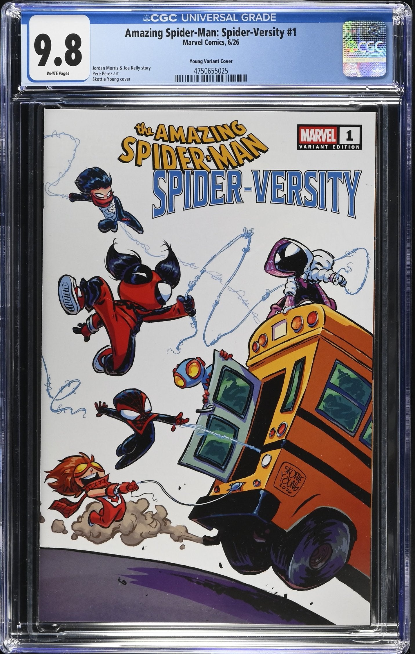 CGC 9.8 Amazing Spider-Man Spider-Versity #1 Skottie Young Exclusive Limited to 2,000 Copies - 4750655025