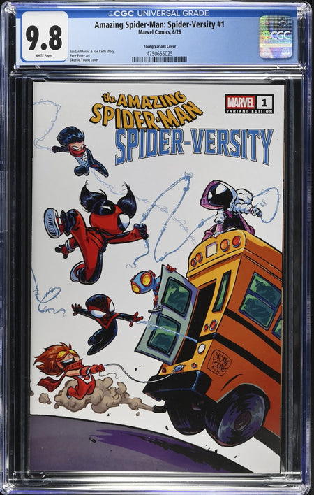 CGC 9.8 Amazing Spider-Man Spider-Versity #1 Skottie Young Exclusive Limited to 2,000 Copies - 4750655025