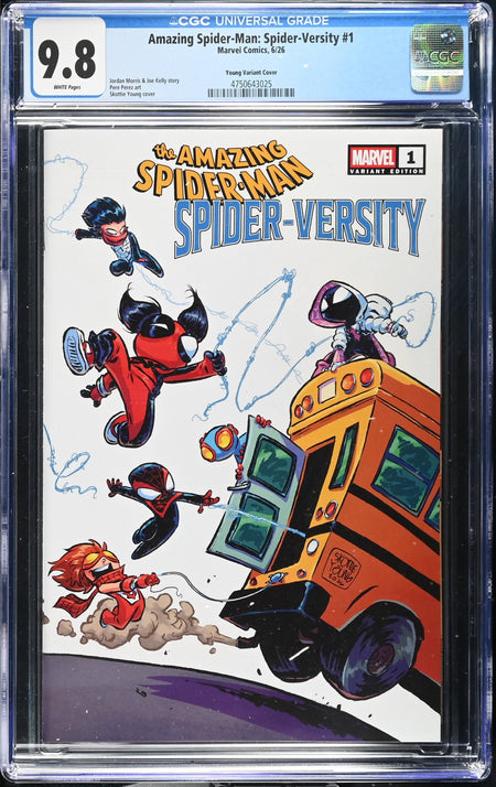 CGC 9.8 Amazing Spider-Man Spider-Versity #1 Skottie Young Exclusive Limited to 2,000 Copies - 4750643025