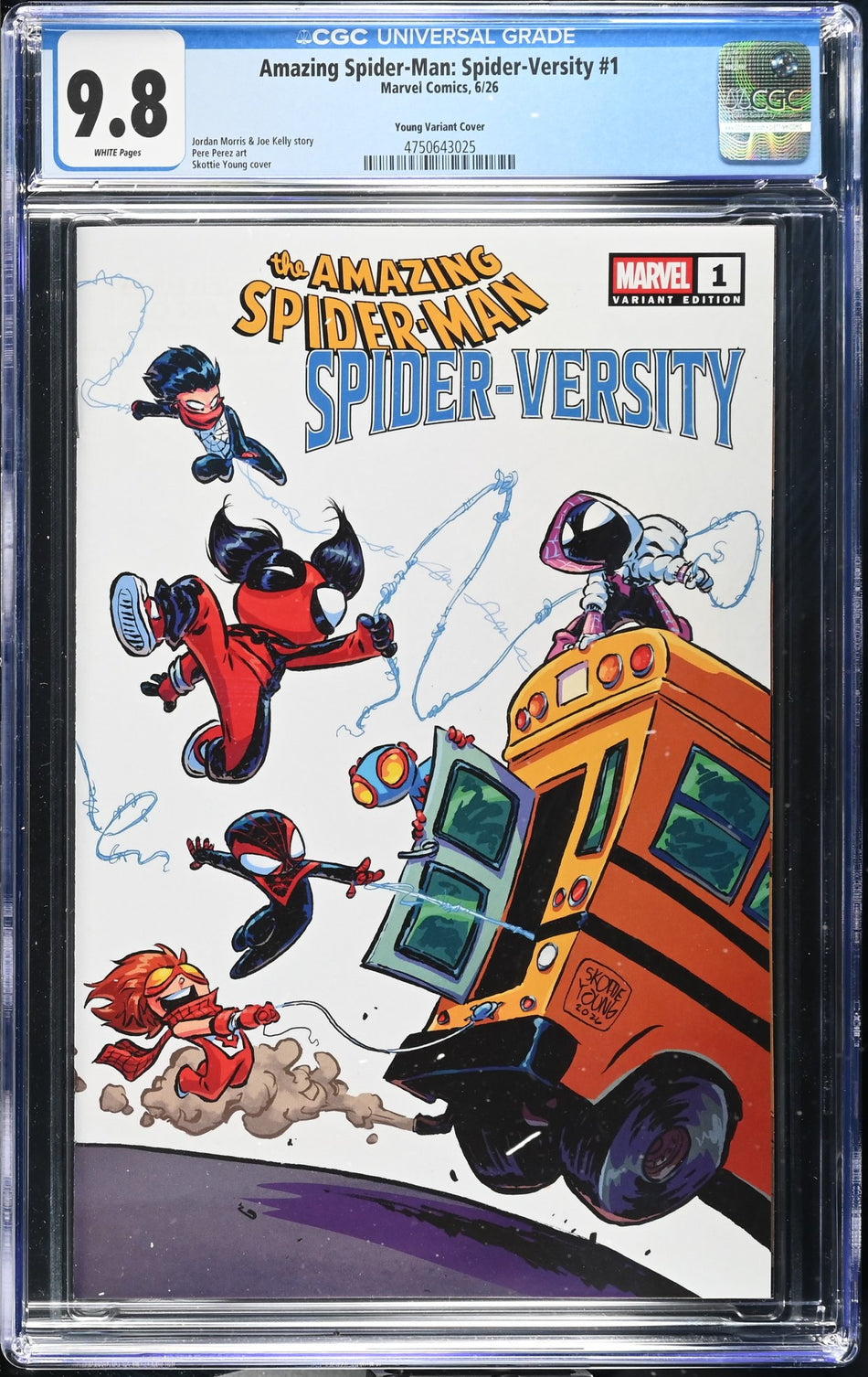 CGC 9.8 Amazing Spider-Man Spider-Versity #1 Skottie Young Exclusive Limited to 2,000 Copies - 4750643025