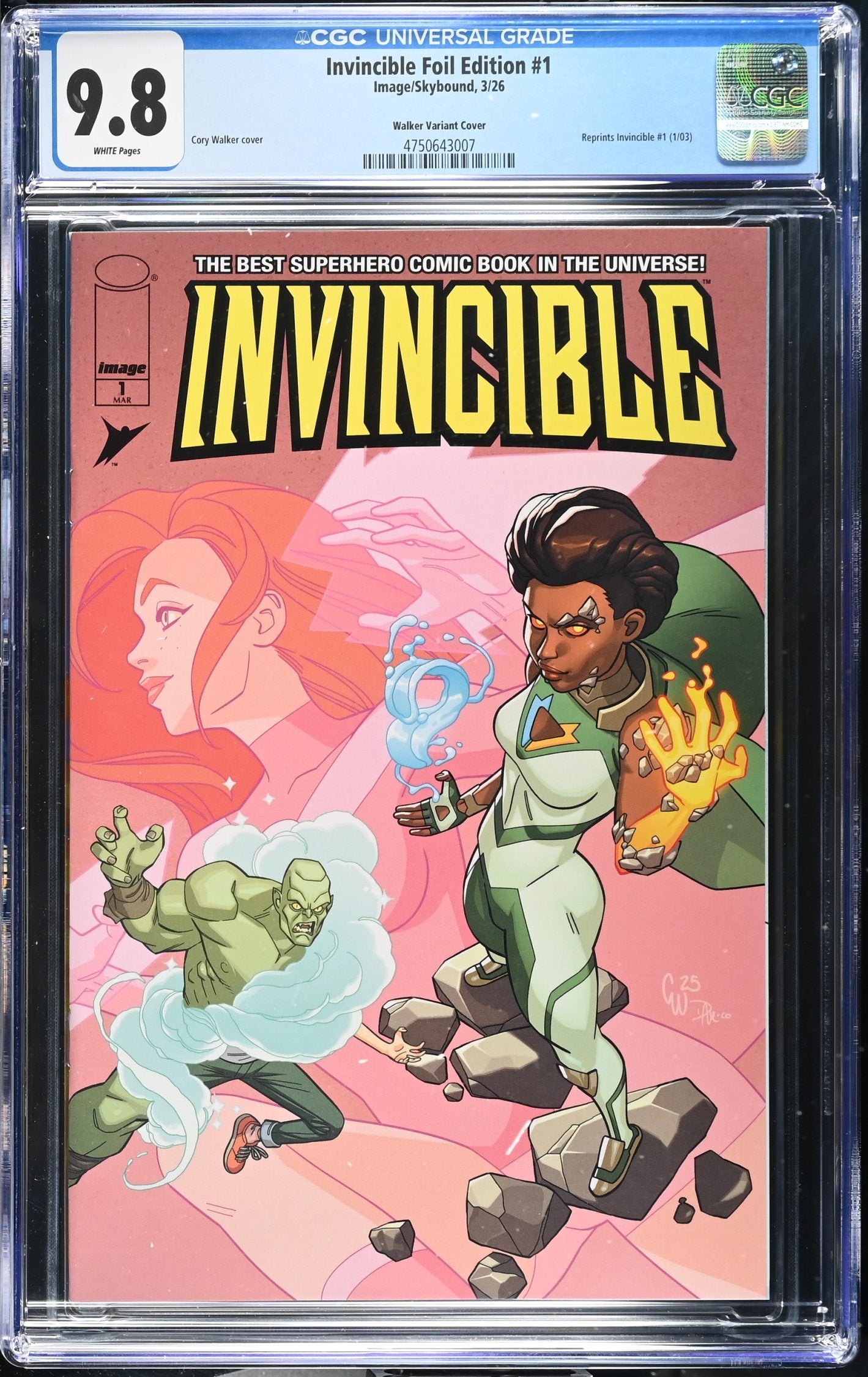 CGC 9.8 Invincible Foil Edition #1 Walker Game Exclusive Variant